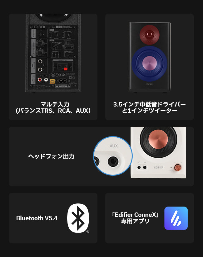 Edifier公式｜高解像度音質と多彩な機能を備えたEdifier MR3